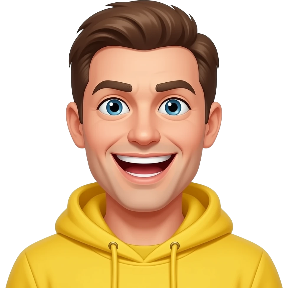 Laughing at someone in toxic way yellow emoji