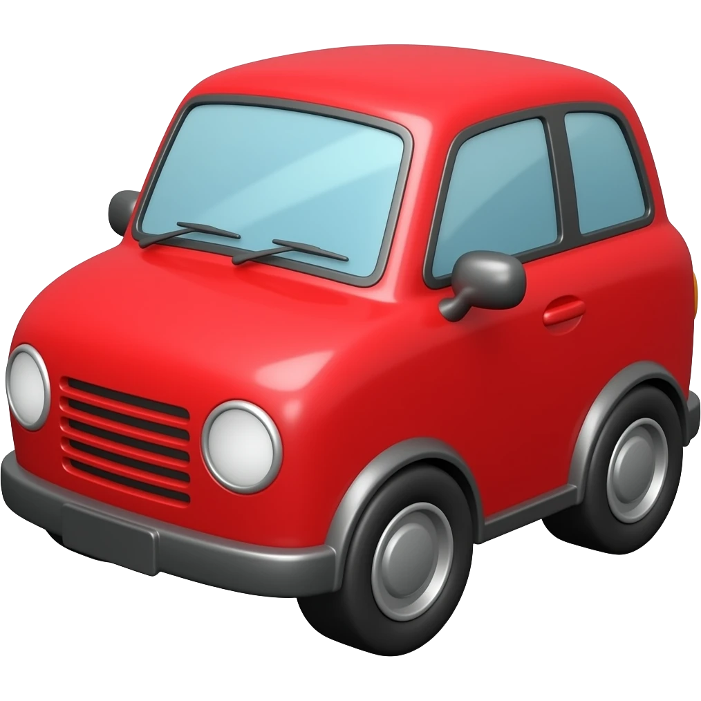 red cube car emoji