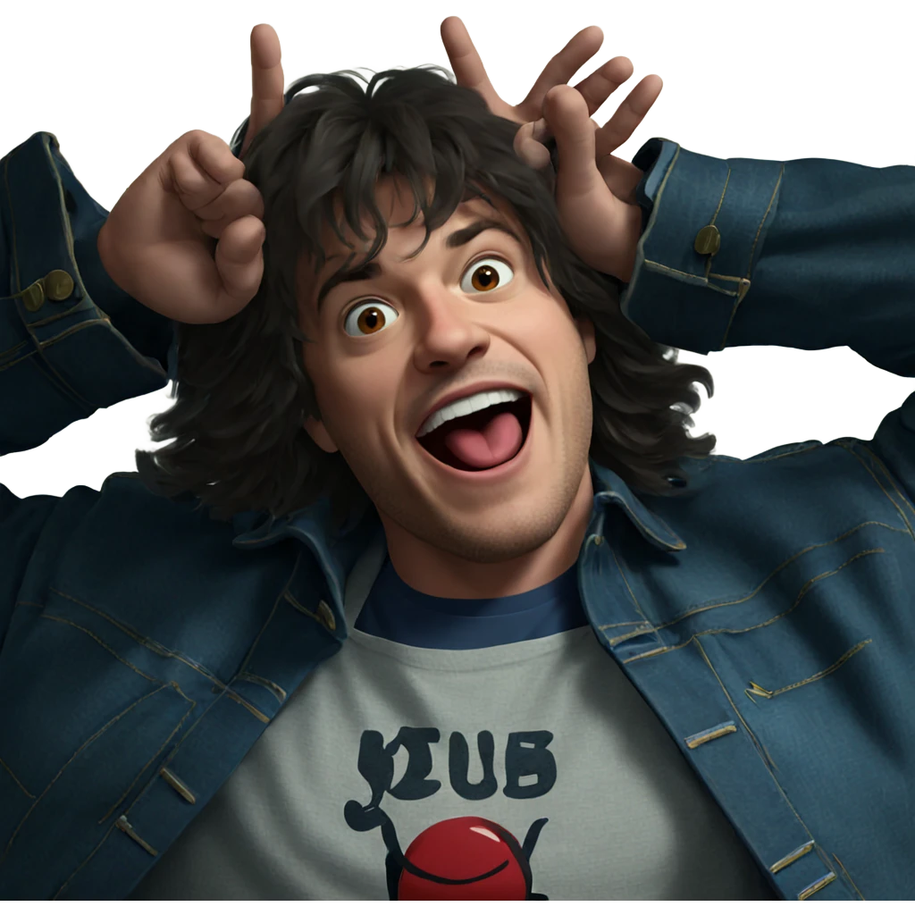 denim jacket parody portrait emoji