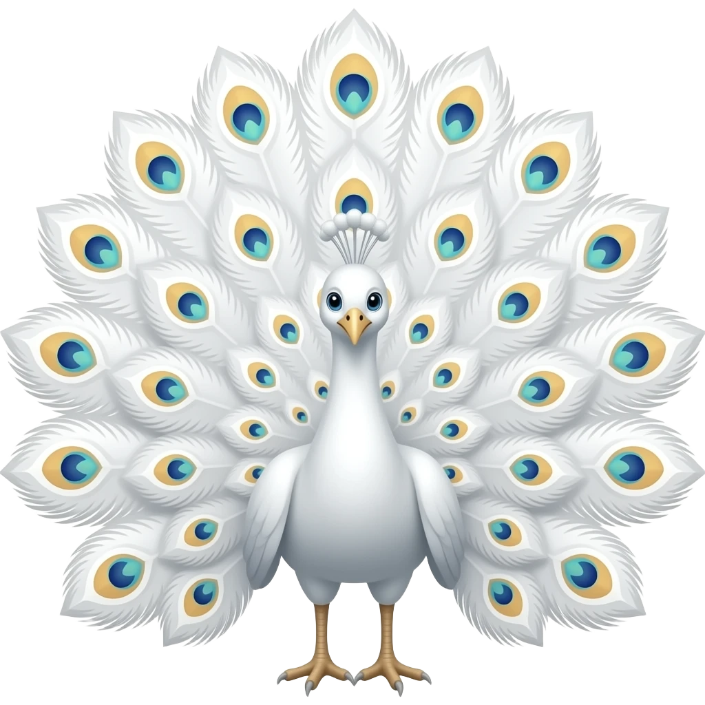 White peacock emoji