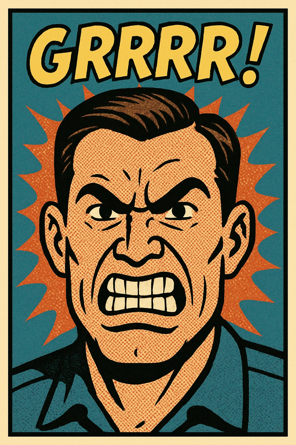 face making a 'grrrr' expression, teeth bared, angry, cartoon style emoji