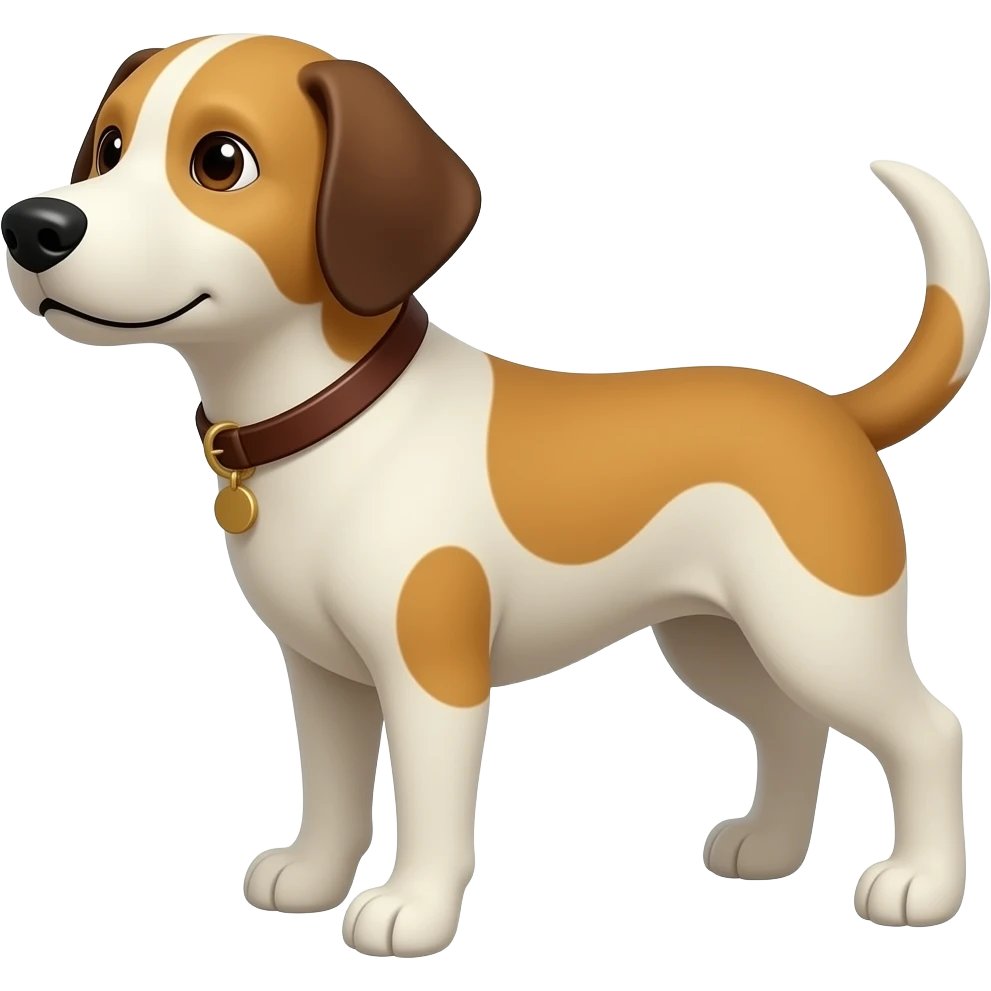 make a dog using a float, make it in an emoji style emoji