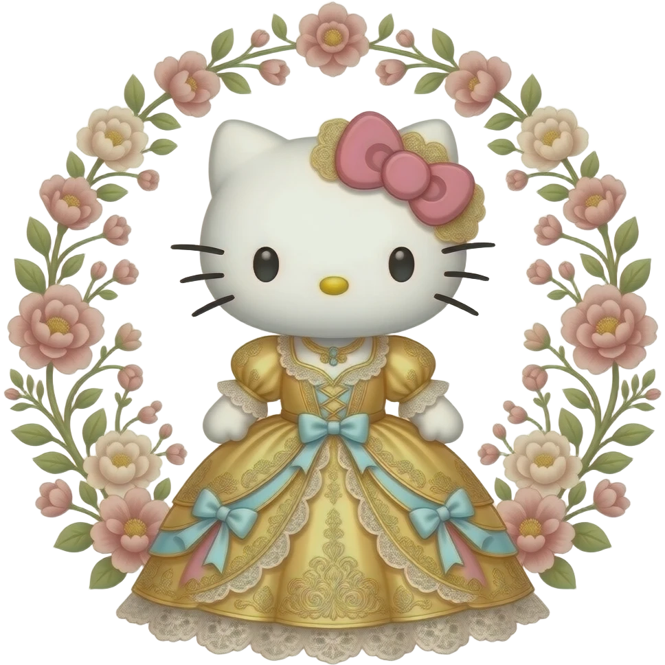 rococo hello kitty emoji