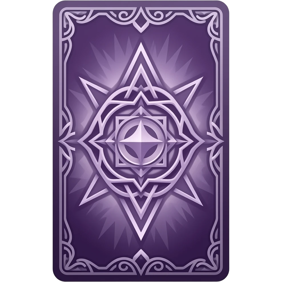 Fantasy magic purple Tarot cards backs design emoji