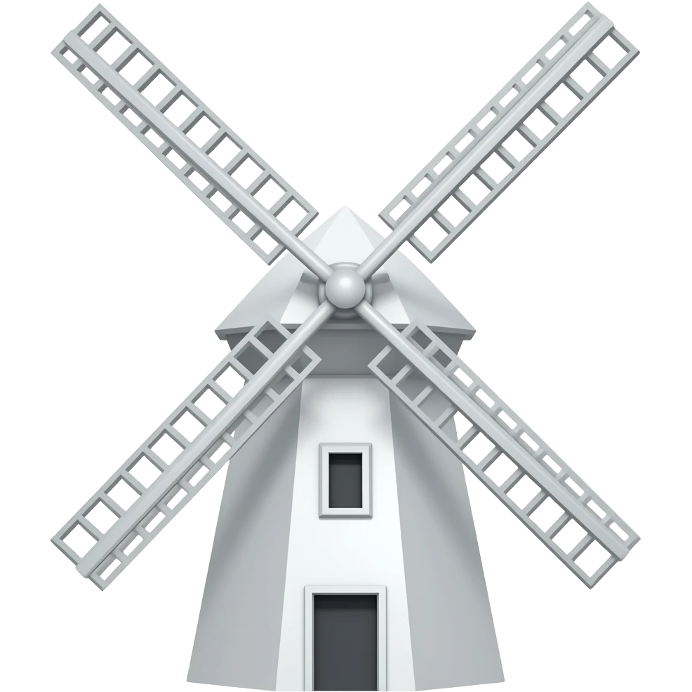 White Electric Windmill emoji