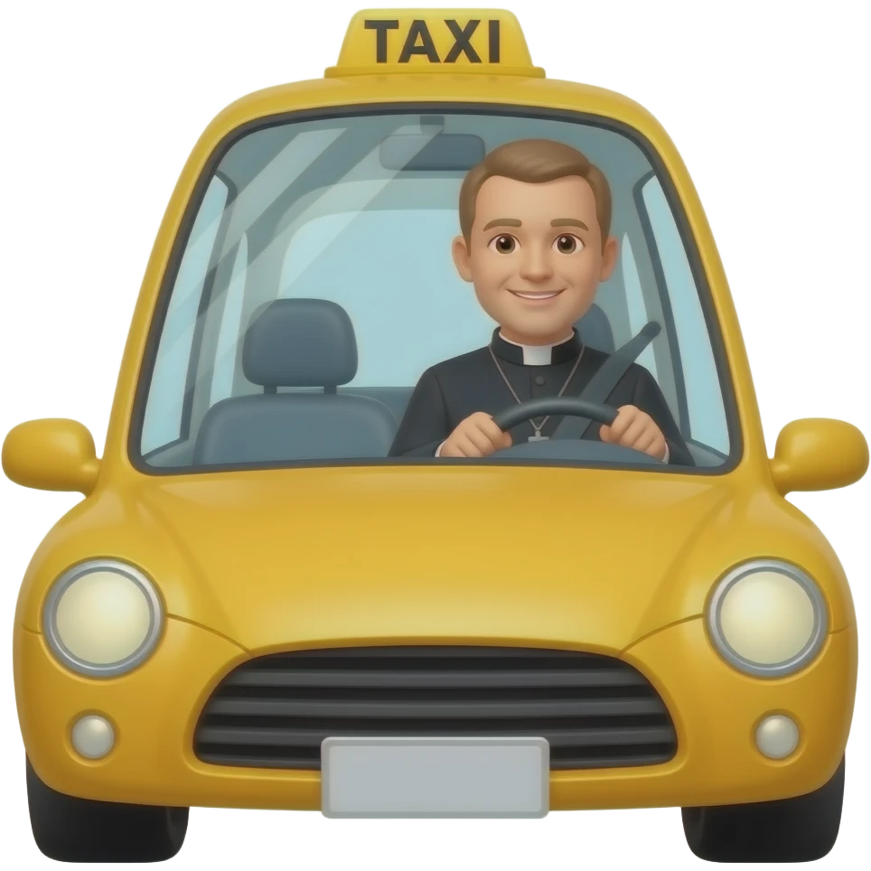 The priest as a taxist emoji
