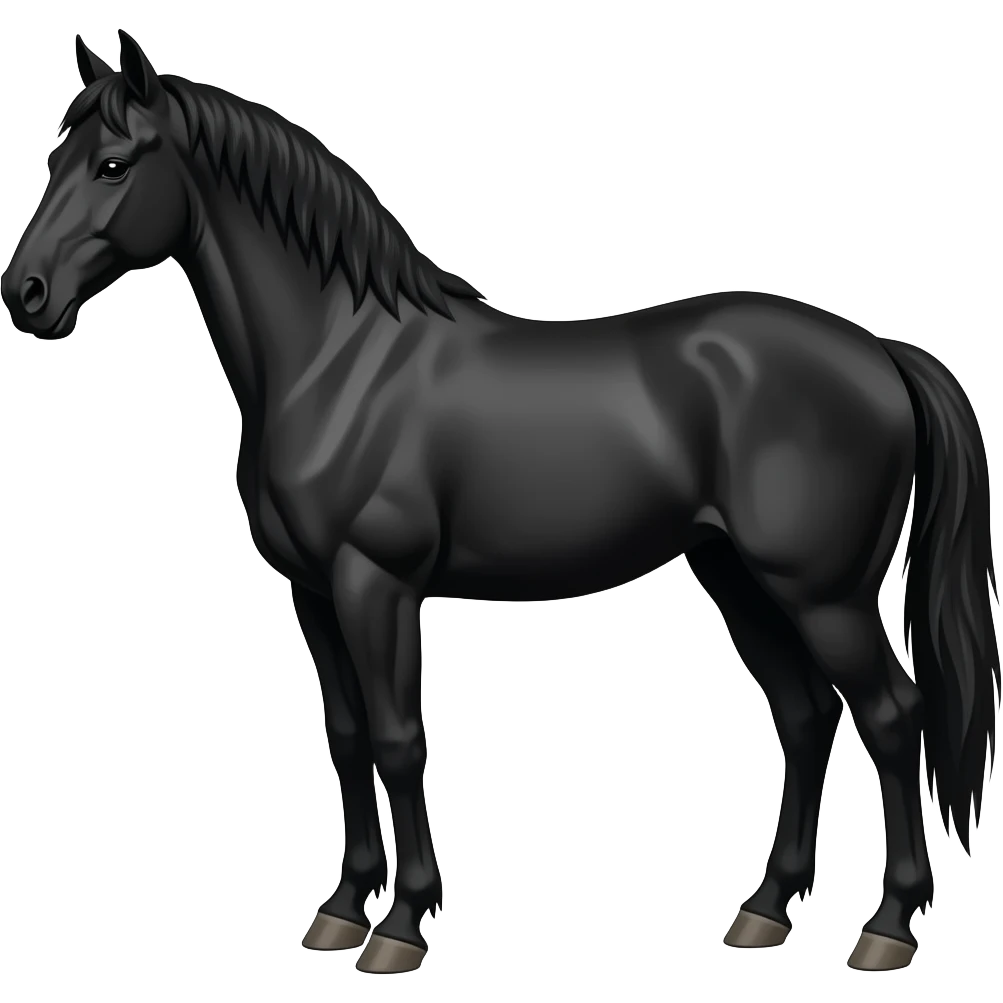 Black horse emoji