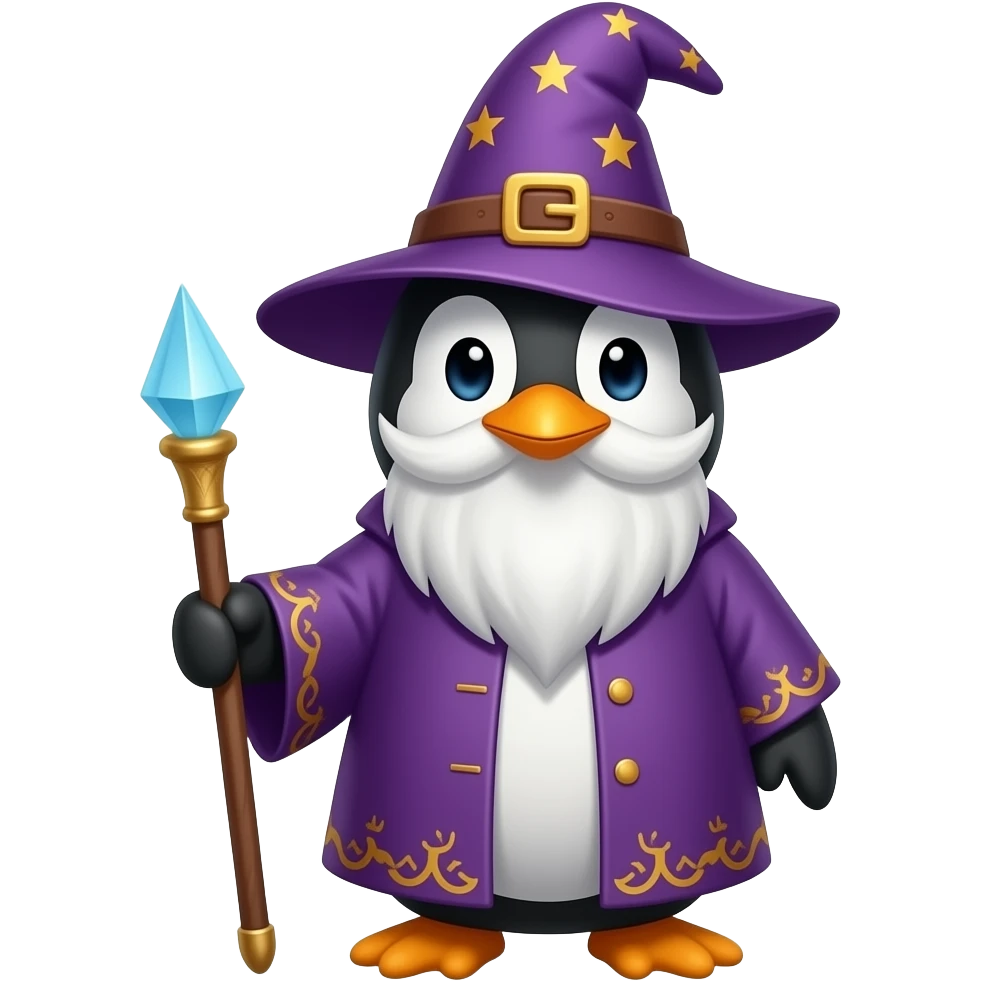 Penguin Wizard emoji