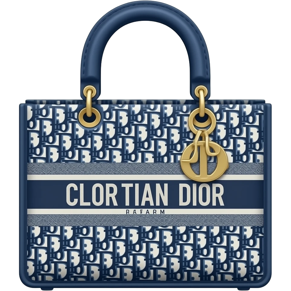 blue dior tote bag emoji