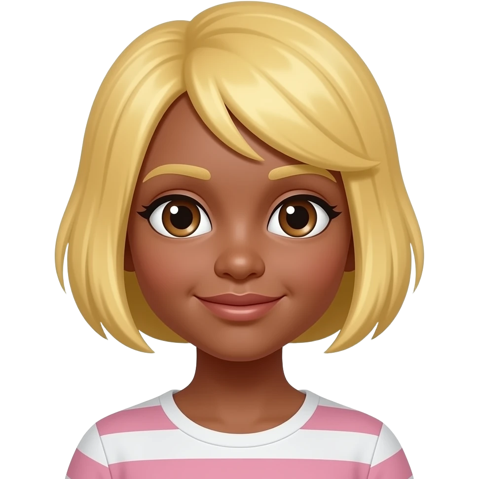 Tan girl with short blonde hair emoji