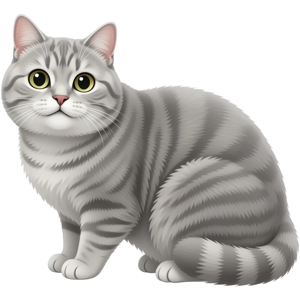 Grey cat smiling oopsie looking up covering its mouth emoji