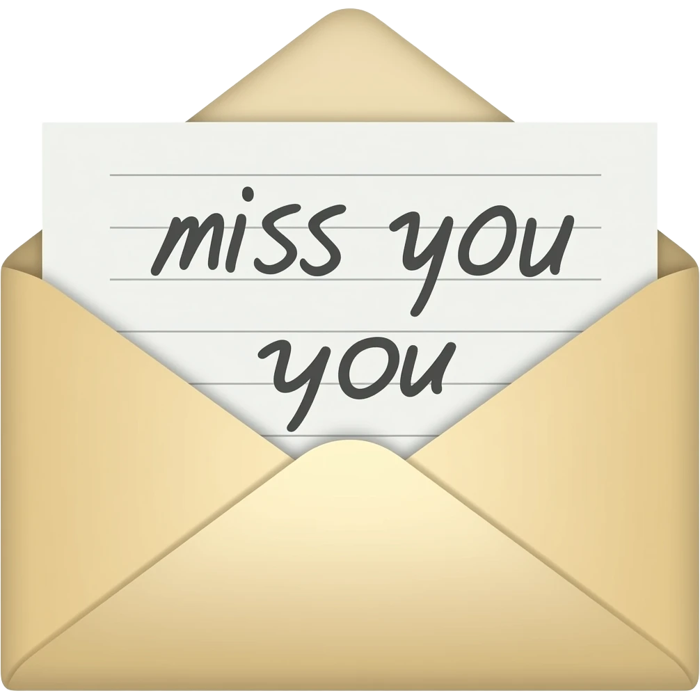 I miss you so much in letters emoji
