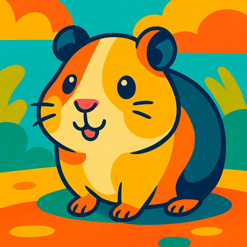 vibrant cartoon style guinea pig emoji