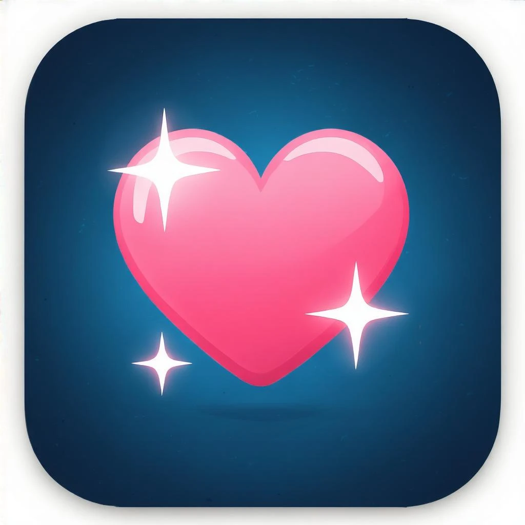 pink heart emoji with sparkles emoji