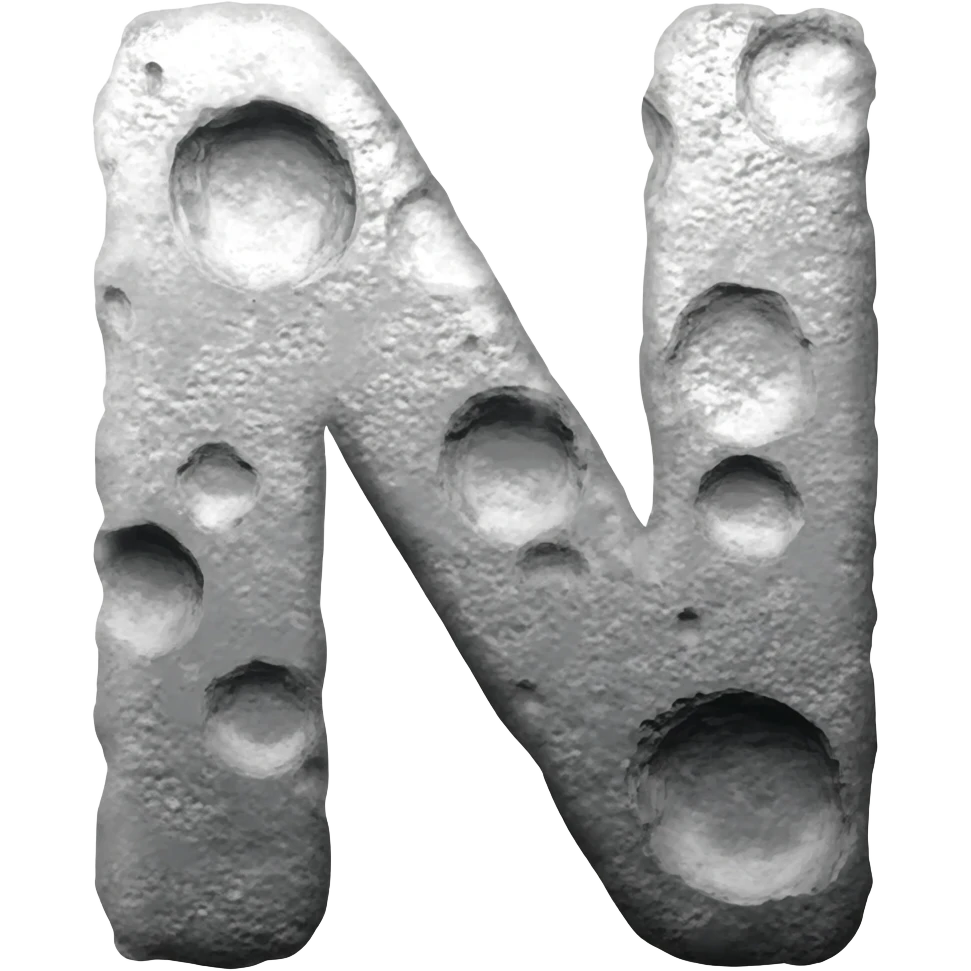 N with moon vibes emoji
