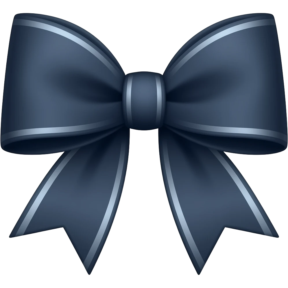 laço azul escuro emoji