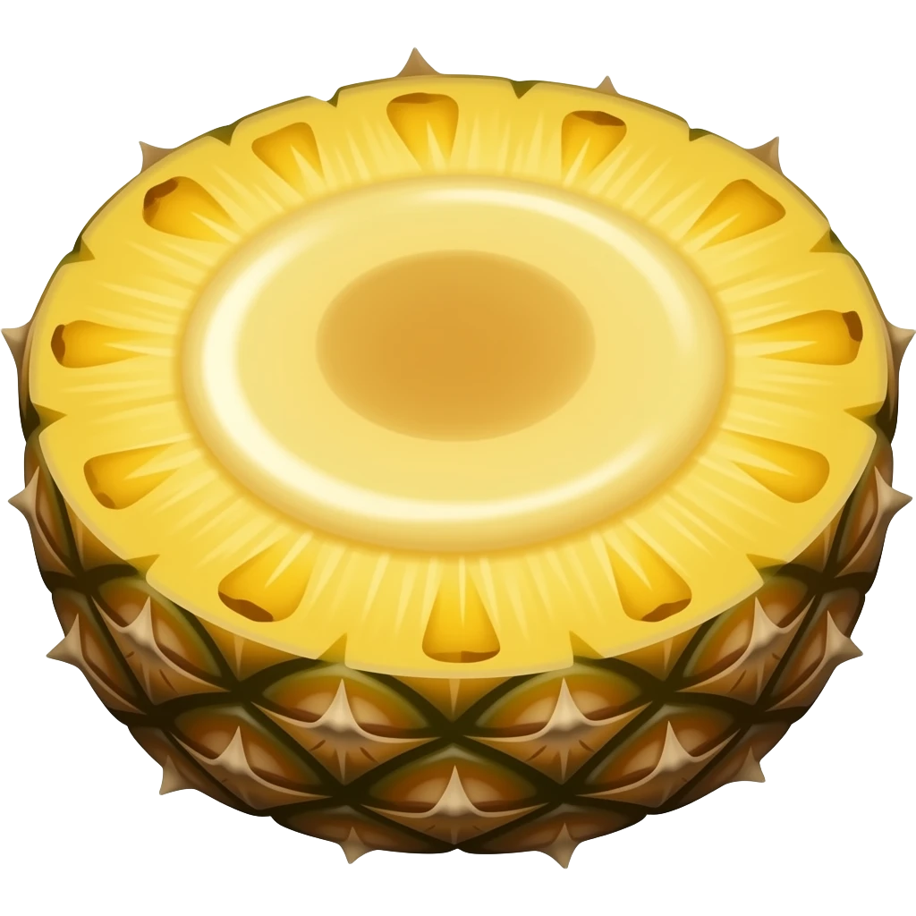 Pineapple with top on bottom emoji