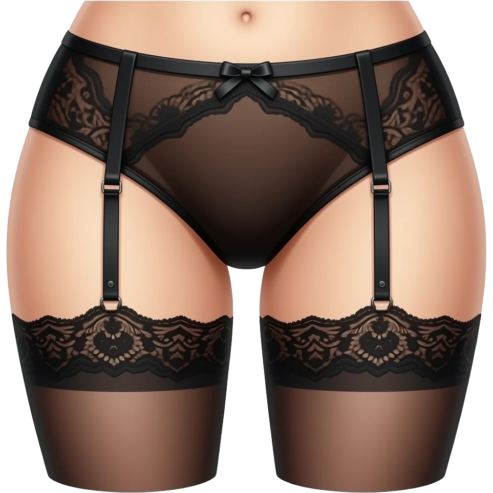 Sexy lingerie with stockings emoji