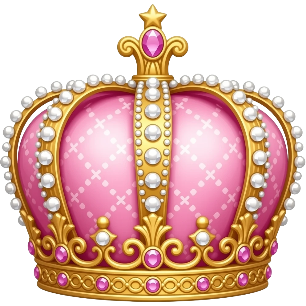 Pink princess crown emoji