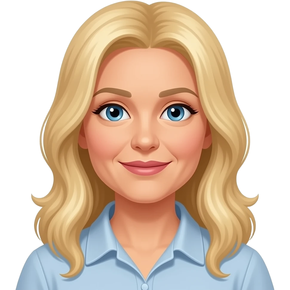 50 year old long blonde hair waxing car emoji