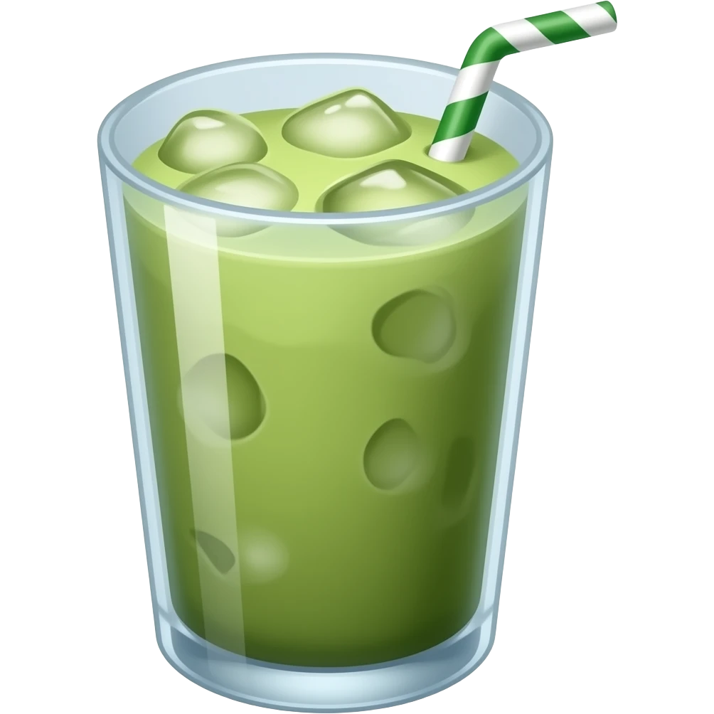 Iced matcha latte emoji