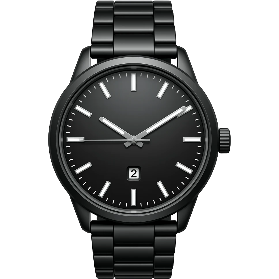reloj negro emoji