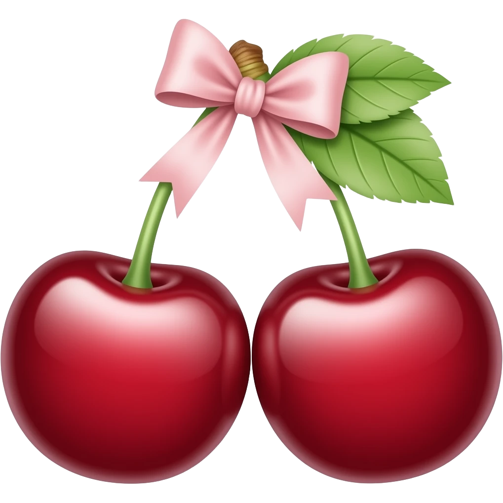 A cherry with a bow emoji