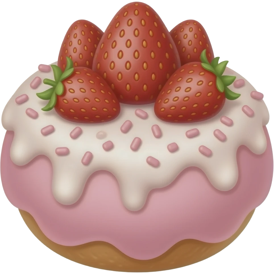 pink sprinkles, strawberries, strawberry syrup and a pink cake pop emoji