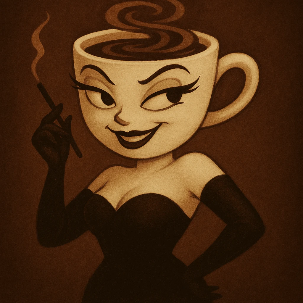Edit the character in the reference image to have a mischievous expression while keeping the original style, outfit, and colors exactly as in the reference image. emoji