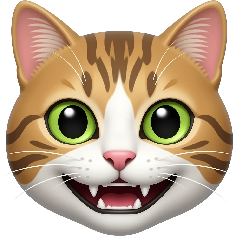 A Cat with a sharp jawline emoji