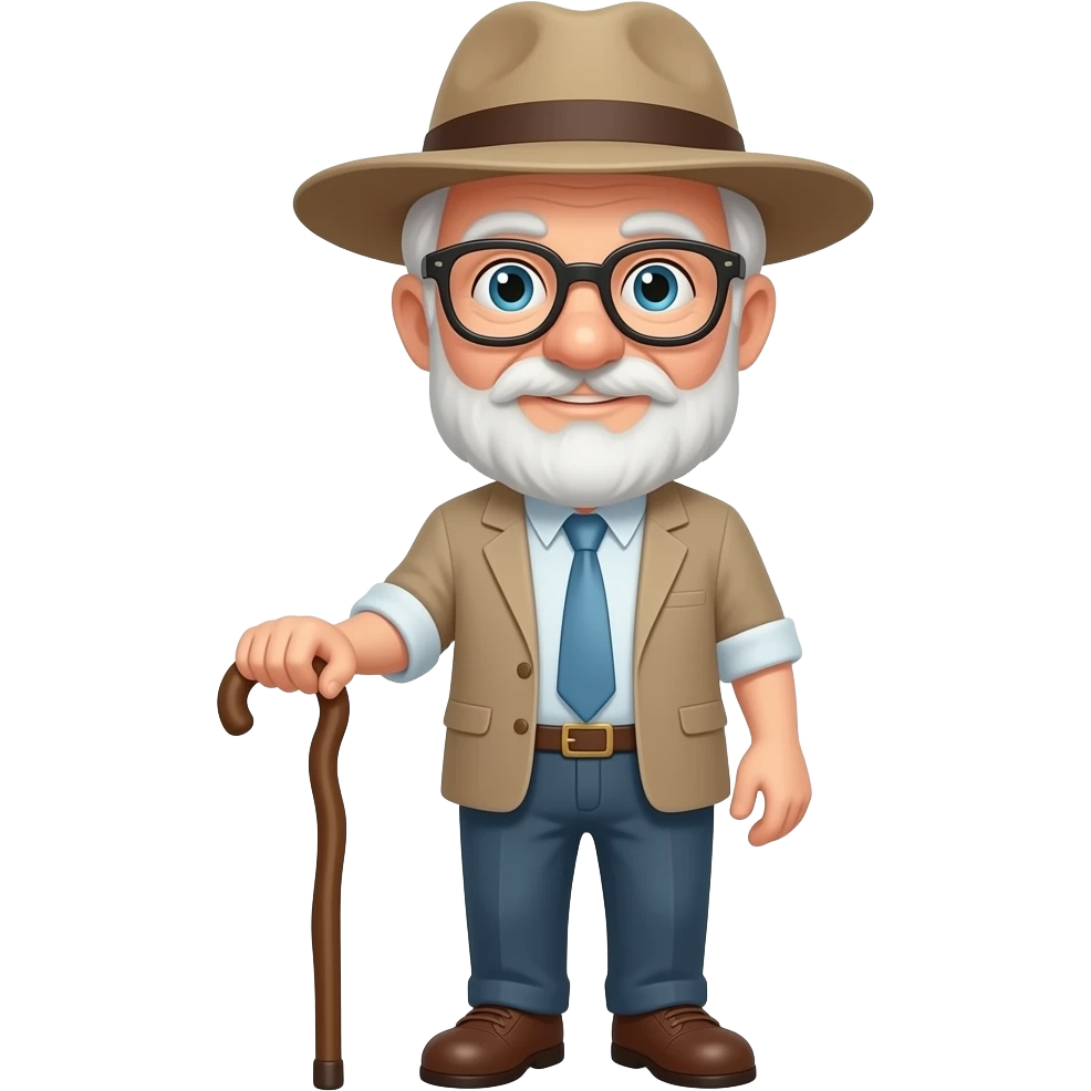 Old man w cane emoji