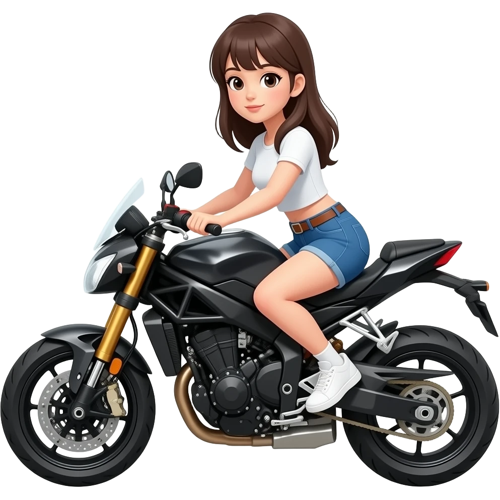 girl on back of a motorcycle emoji