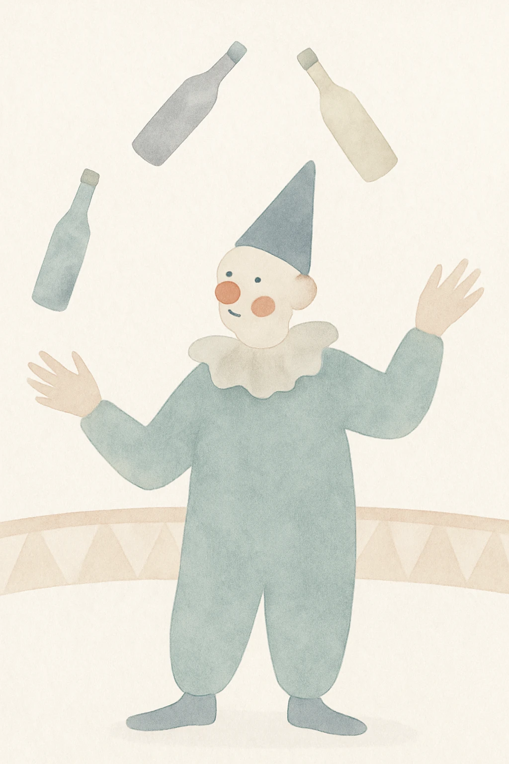 clown juggling bottles in circus  emoji