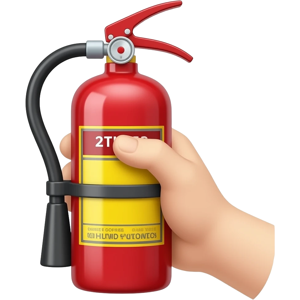 어디서든 즉시 잡을 수 있는 소화기 emoji