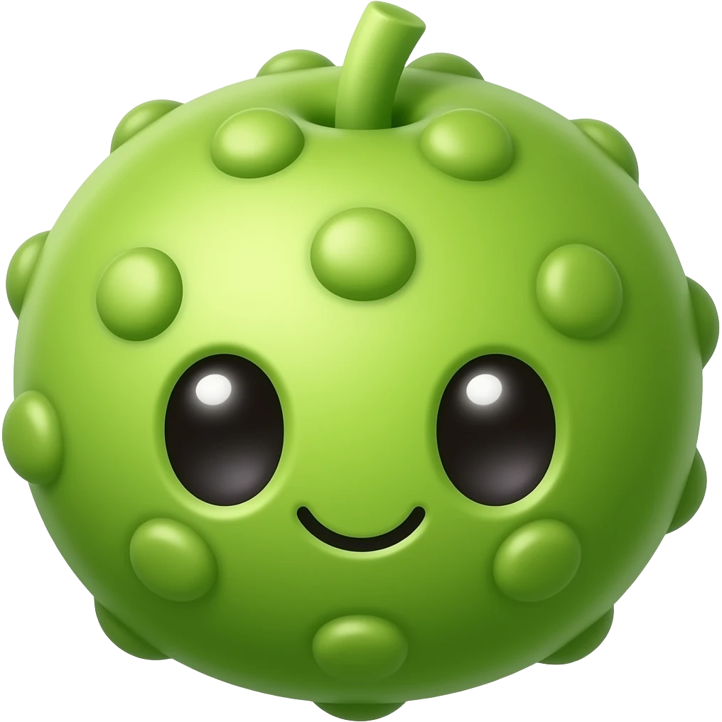 Kawaii noni fruit emoji
