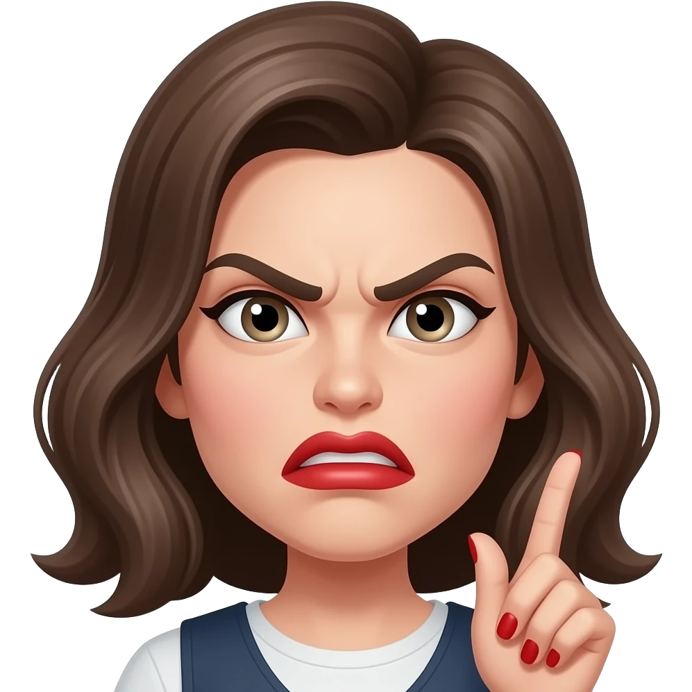 Göz deviren kırmızı rujlu ve tırnakları olan yüz emojisi tavır alsın gözkeri yana baksın sinirli olsun emoji
