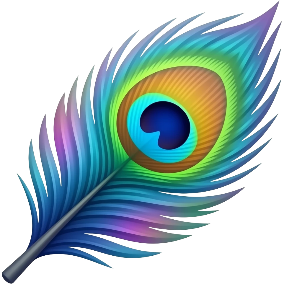 Peacock feather emoji