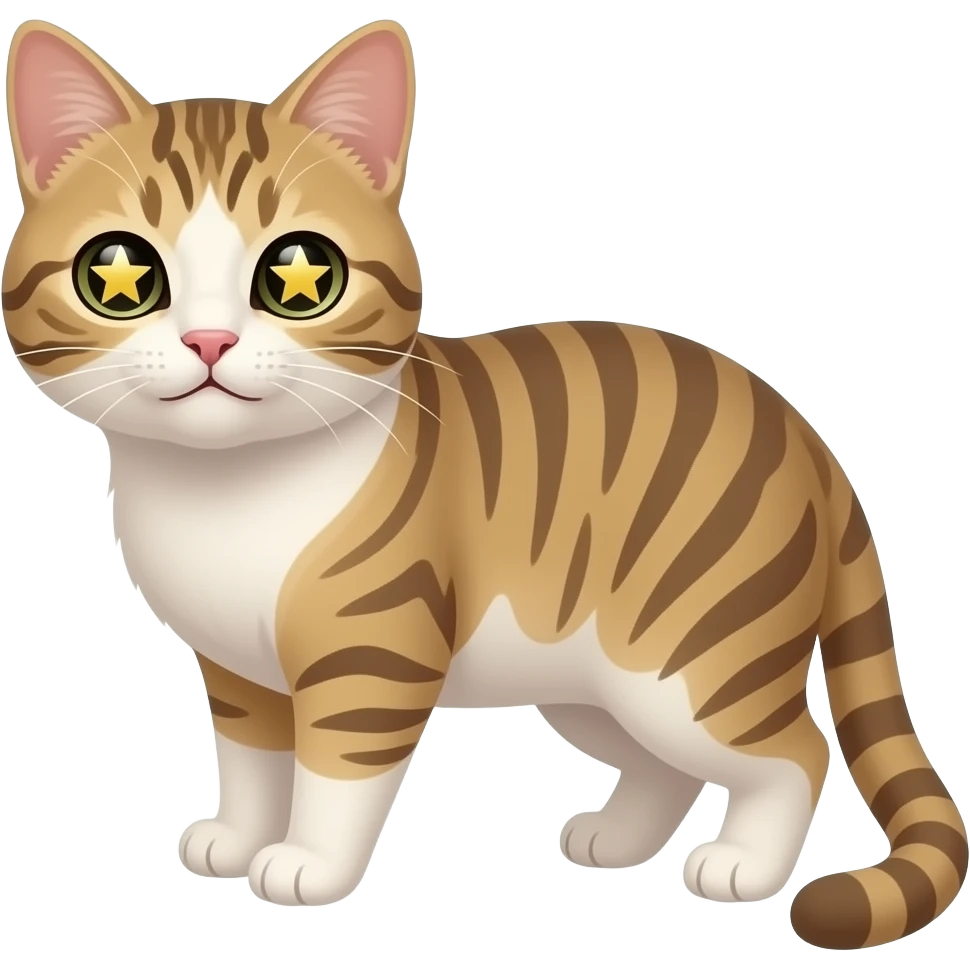 Котик со звёздочками в глазах emoji