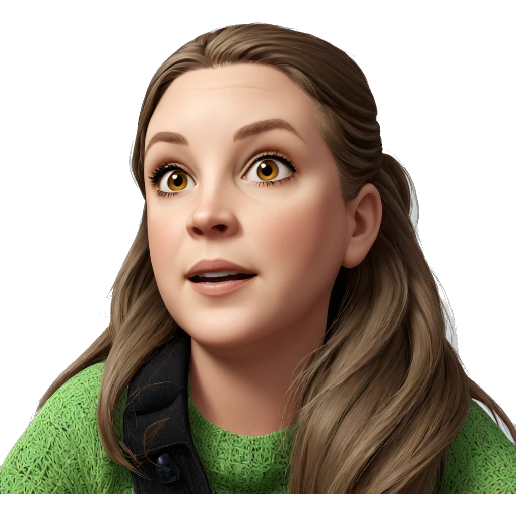 brown haired girl portrait emoji