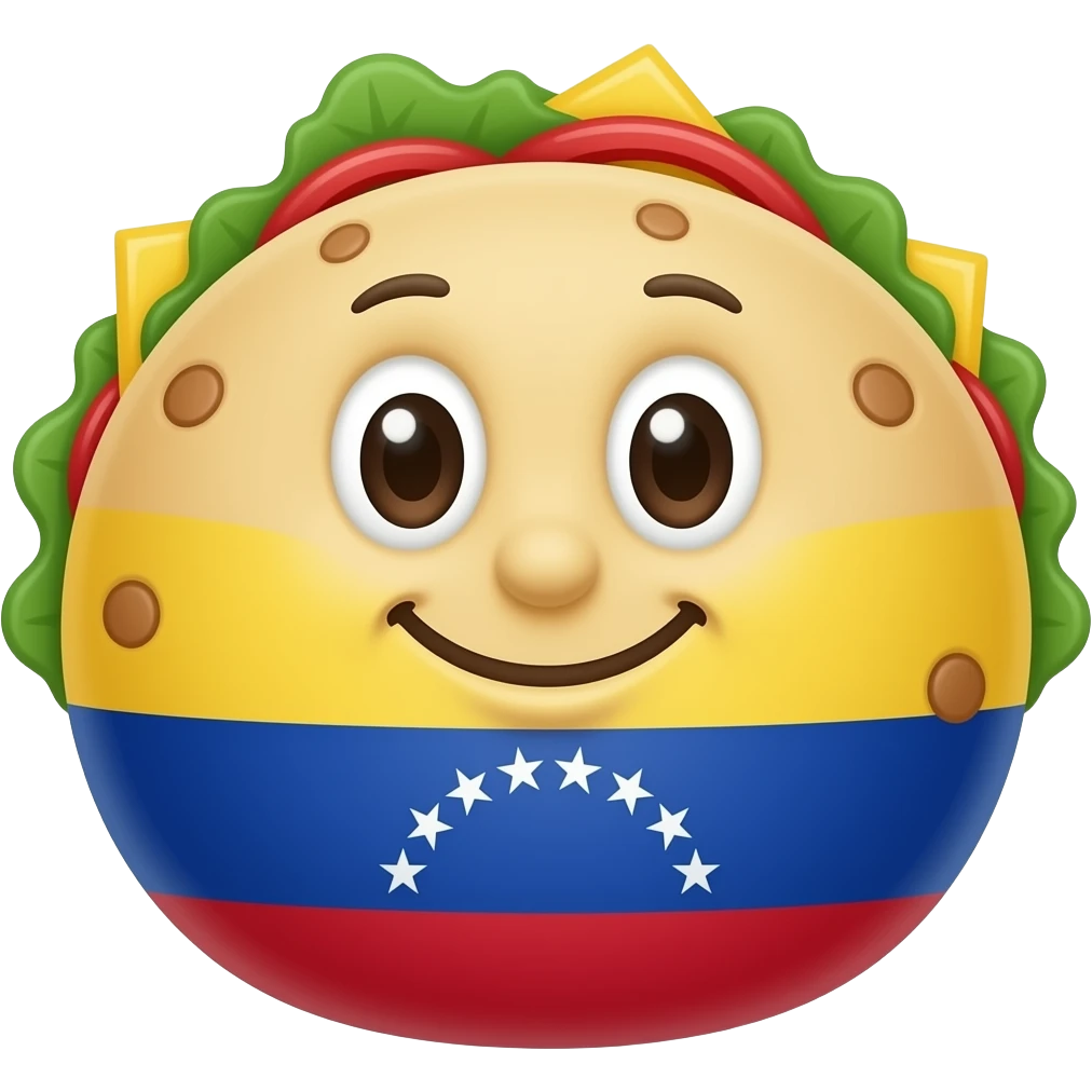 Quiero una botarga de una arepa venezolana un poco más serio emoji