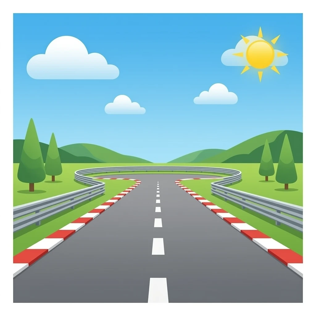 Race car track emoji