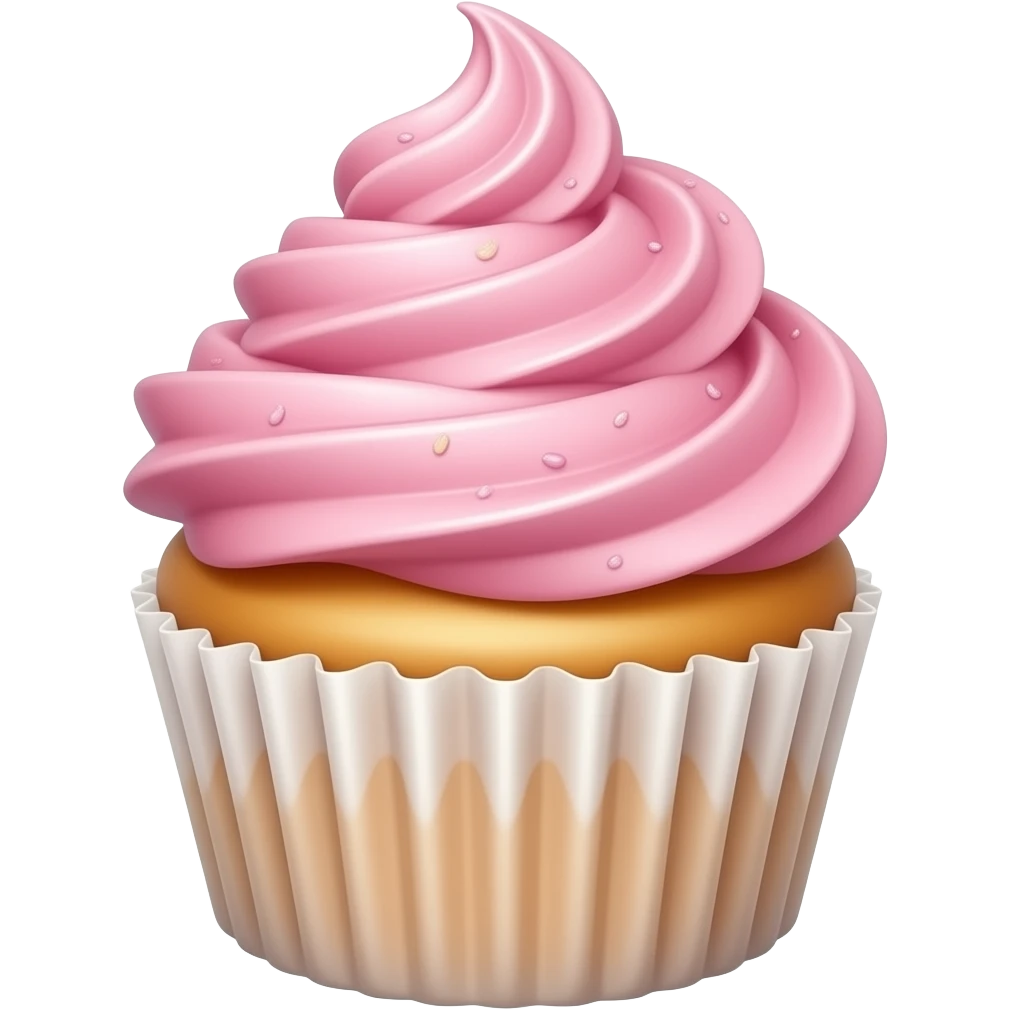 Cupcake with pink icing emoji