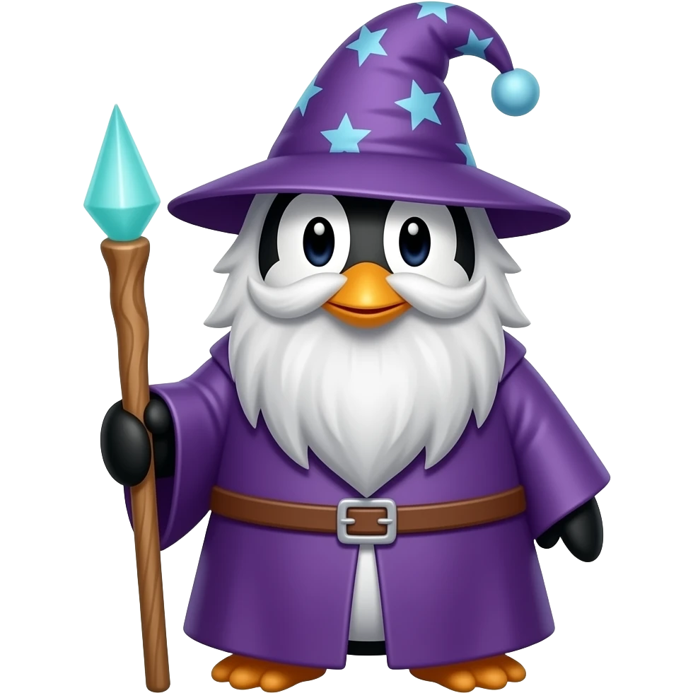 Penguin Wizard emoji