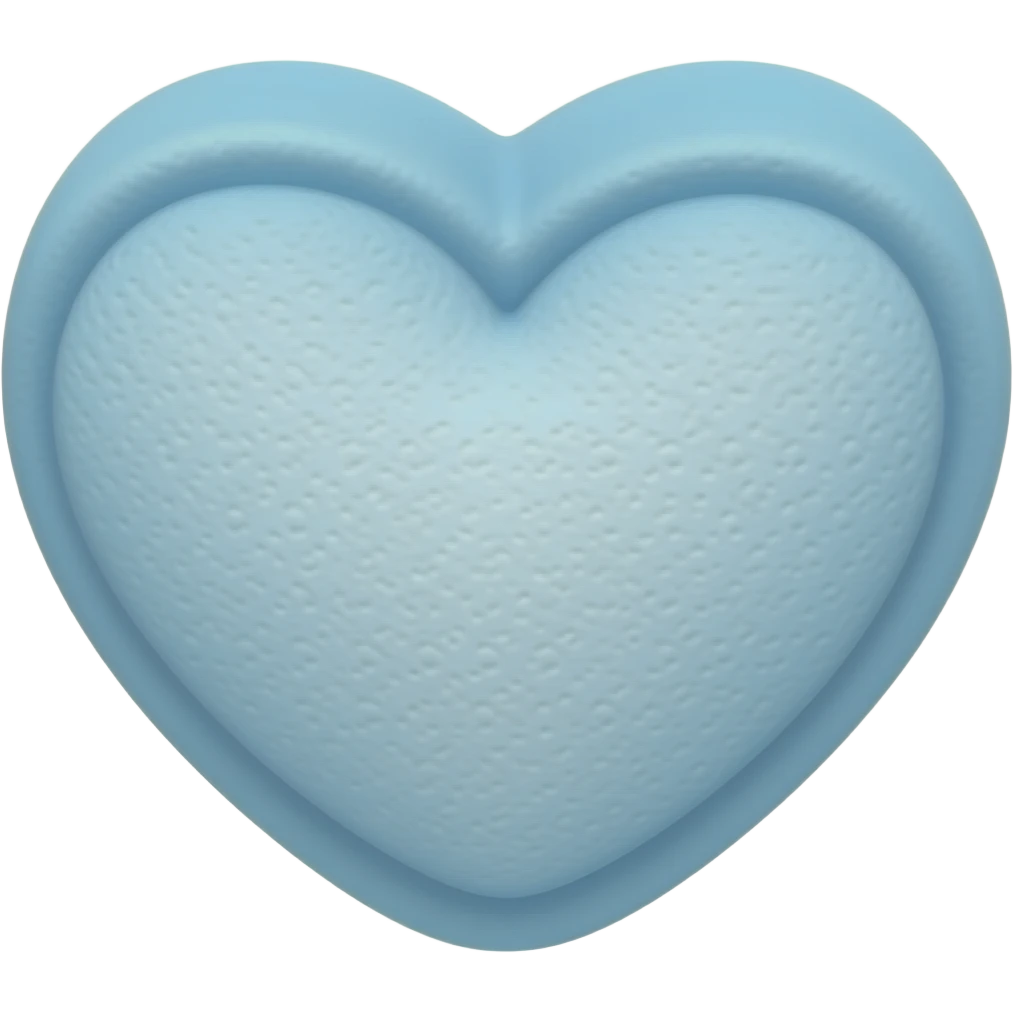 blue heart shaped marshmallow emoji