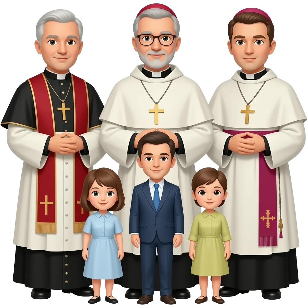 священни и один или несколько людей перед ним emoji