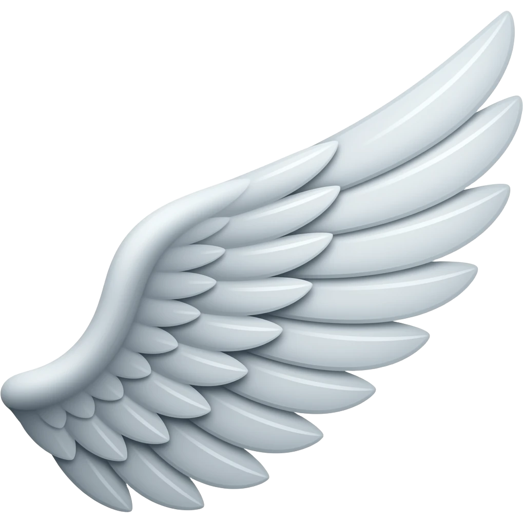 🪽 wing emoji from left side left side emoji