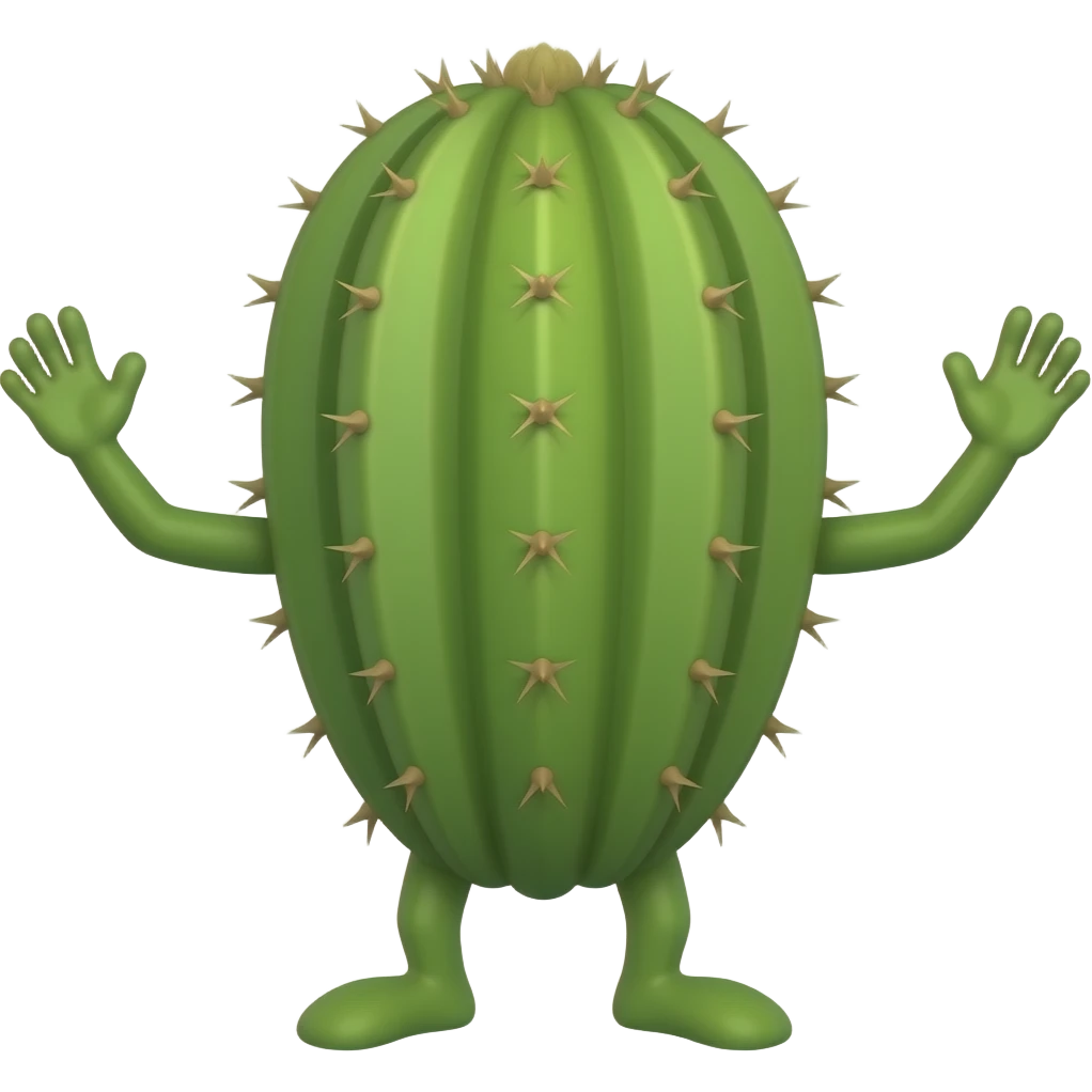 A cactus. Make the cactus to have legs and arms emoji