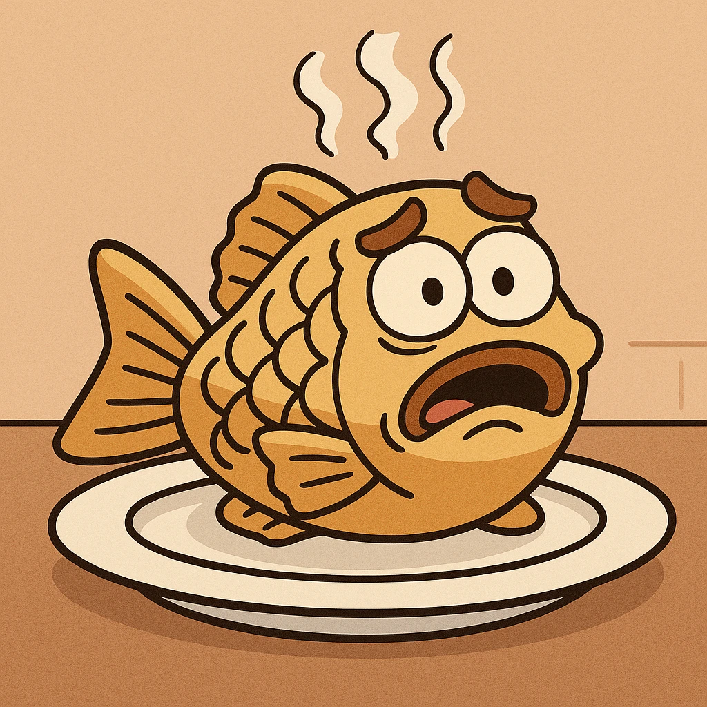 Taiyaki in his plate  emoji