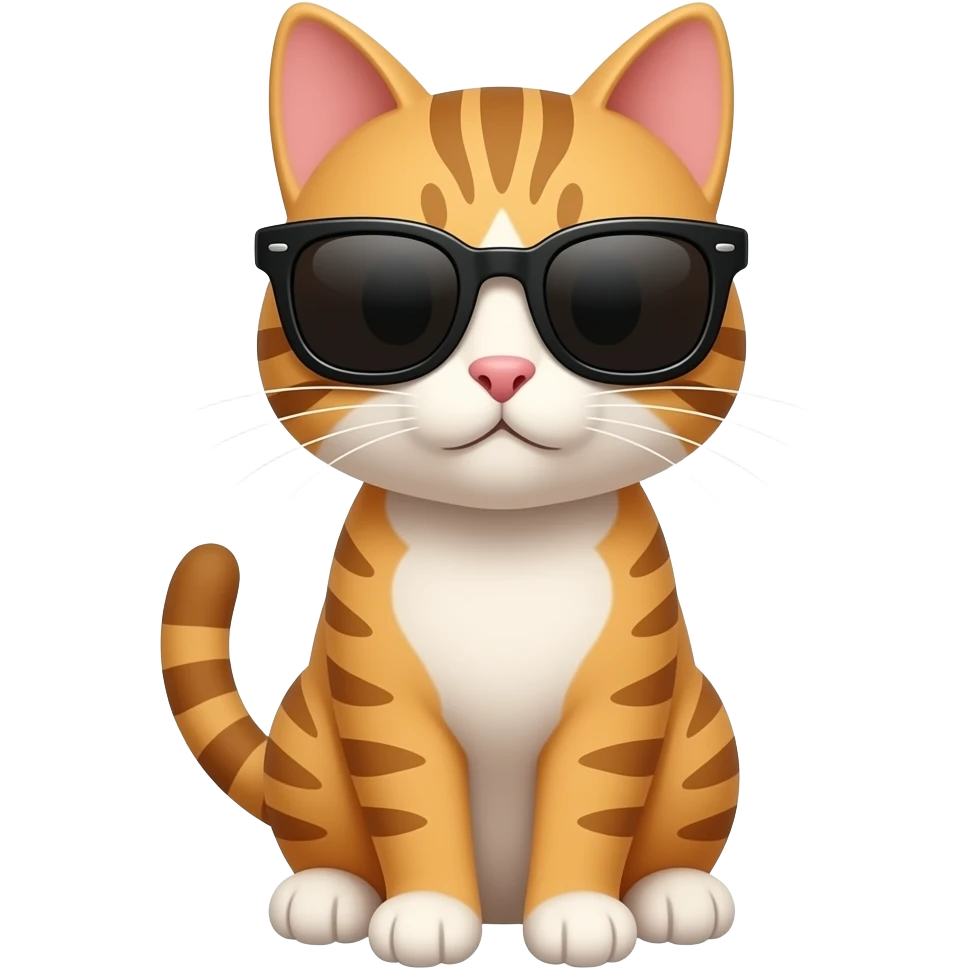 Cat wearing sunglasses emoji