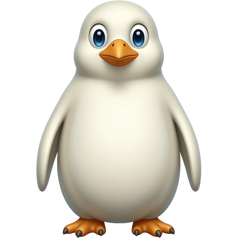 Albino penguin emoji